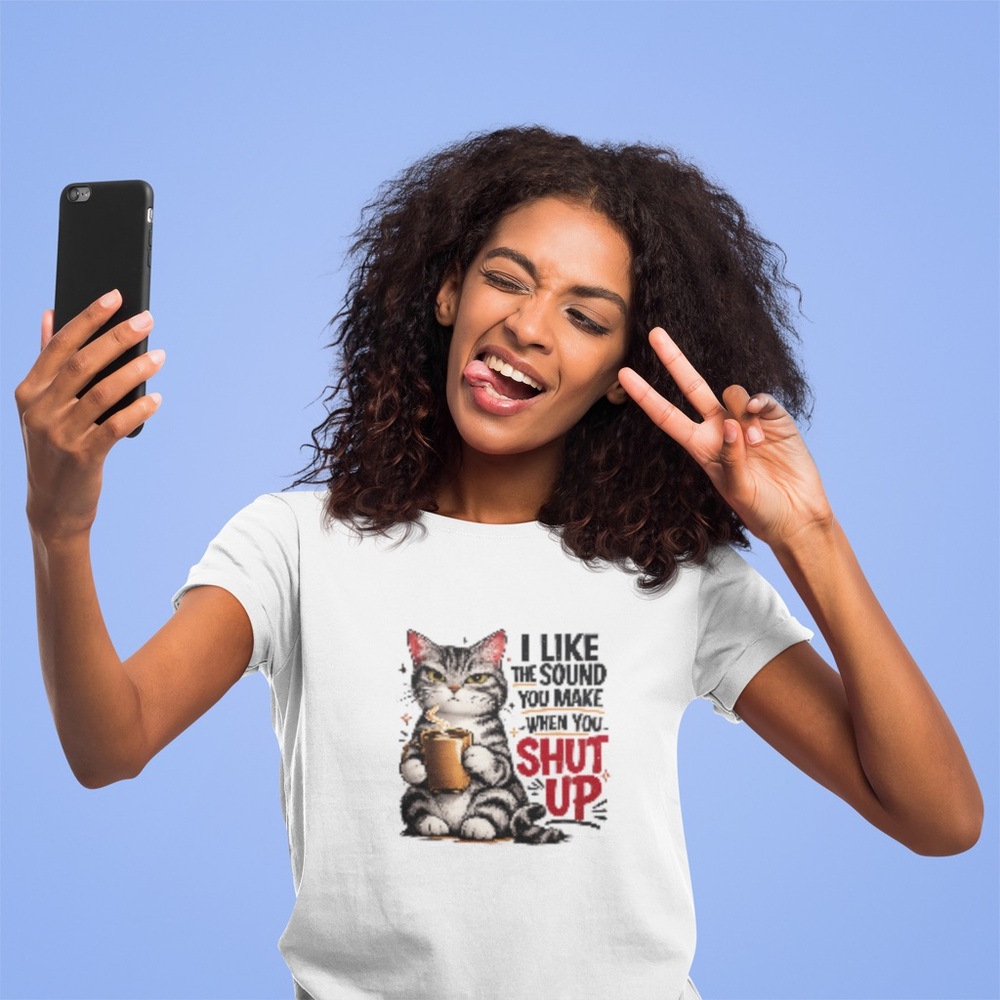 White Cat Graphic Tee - Pets Cat